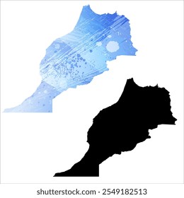 Alto mapa de Vector detallado. Marruecos.