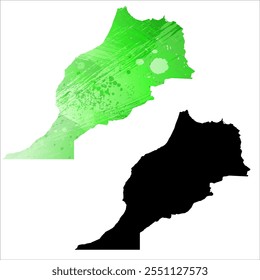 High detailed vector map. Morocco.