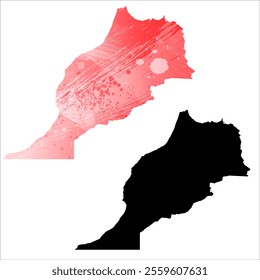 High detailed vector map. Morocco.