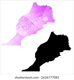 High detailed vector map. Morocco.