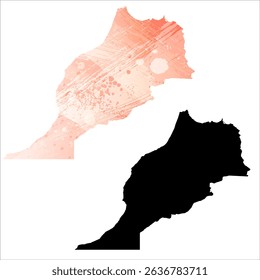High detailed vector map. Morocco.