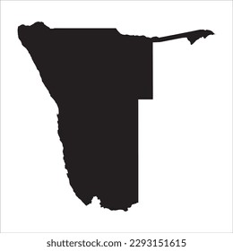 High detailed vector map. Namibia. New Map 2023.