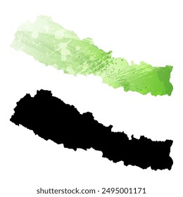 Mapa de Vector detallado. Nepal.