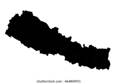 High detailed vector map nepal