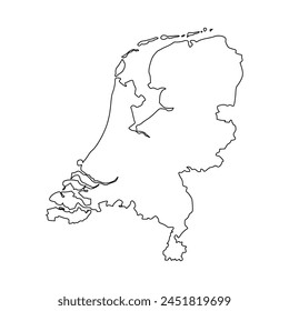 High detailed vector map - netherland
