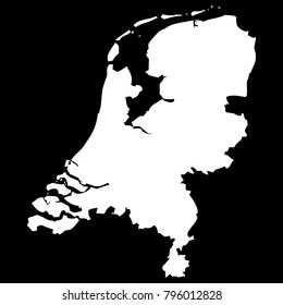 High detailed vector map - Netherlands