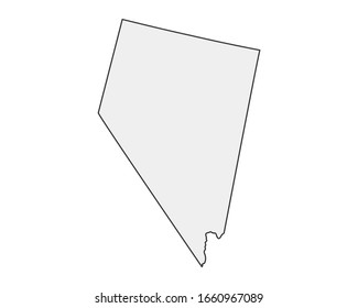 High detailed vector map. Nevada USA state. 