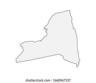 High detailed vector map. New York USA state.
