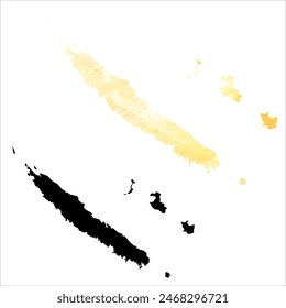 High detailed vector map. New Caledonia.