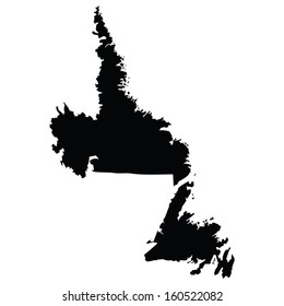 High Detailed Vector Map - Newfoundland And Labrador 