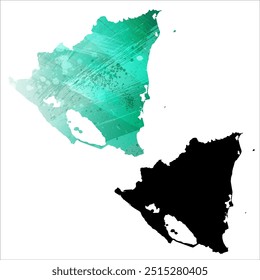 Mapa vetorial altamente detalhado. Nicarágua.
