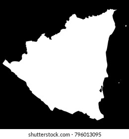 High detailed vector map - Nicaragua