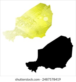 High detailed vector map. Niger.