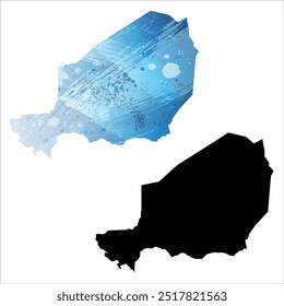 High detailed vector map. Niger.