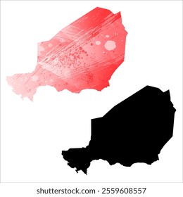 High detailed vector map. Niger.