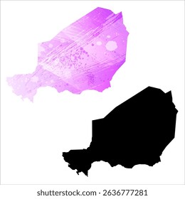 High detailed vector map. Niger.