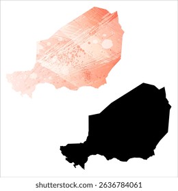 High detailed vector map. Niger.