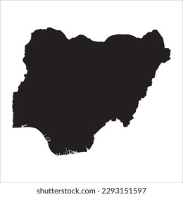 High detailed vector map. Nigeria. New Map 2023.