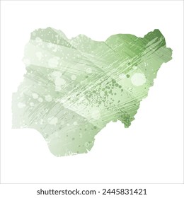 High detailed vector map. Nigeria.