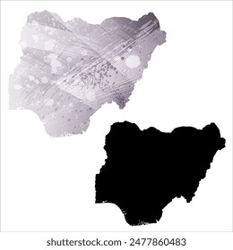 Mapa de Vector detallado. Nigeria.