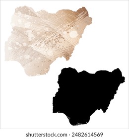 Mapa de Vector detallado. Nigeria.