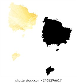 High detailed vector map. Norfolk Island.