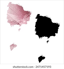 High detailed vector map. Norfolk Island.