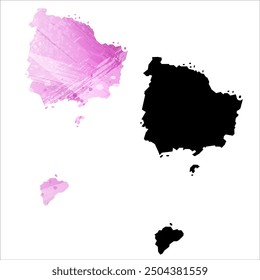 Alto mapa de Vector detallado. Isla Norfolk.