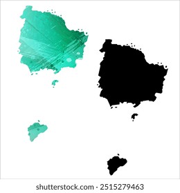 High detailed vector map. Norfolk Island.