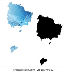 Alto mapa de Vector detallado. Isla Norfolk.