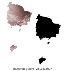 High detailed vector map. Norfolk Island.