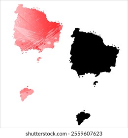 High detailed vector map. Norfolk Island.