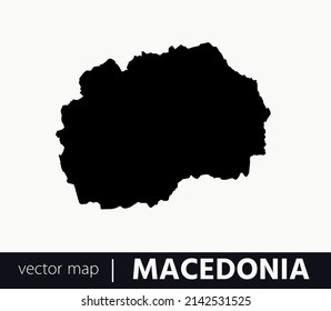 Mapa detallado de vectores en el norte de Macedonia