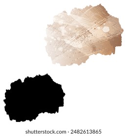 High detailed vector map. North Macedonia.