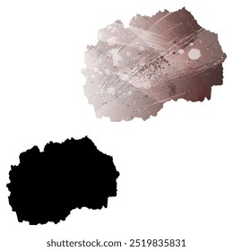 High detailed vector map. North Macedonia.