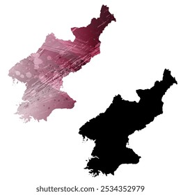 Alto mapa de Vector detallado. Corea del Norte.