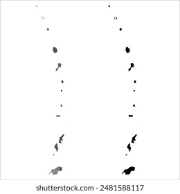Mapa de Vector detallado. Islas Marianas del Norte.