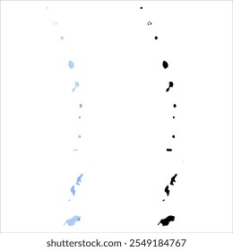 Mapa vetorial altamente detalhado. Ilhas Marianas do Norte.