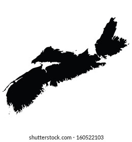High detailed vector map - Nova Scotia 