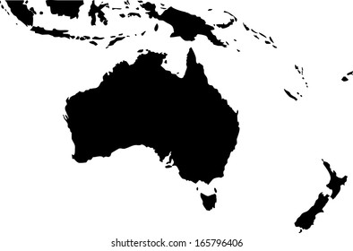 High Detailed Vector Map - Oceania 