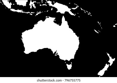 High detailed vector map - Oceania