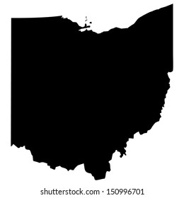 High detailed vector map - Ohio 