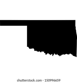 High detailed vector map - Oklahoma 