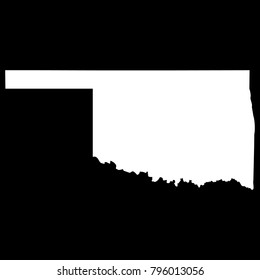 High detailed vector map - Oklahoma