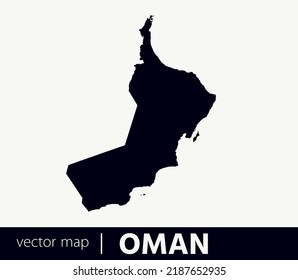 Mapa de vectores detallado alto - Omán