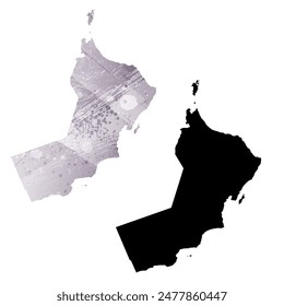 High detailed vector map. Oman.