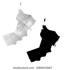 High detailed vector map. Oman.
