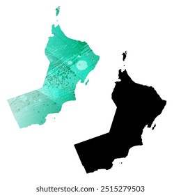 High detailed vector map. Oman.