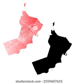 High detailed vector map. Oman.