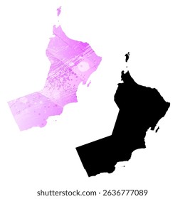 High detailed vector map. Oman.
